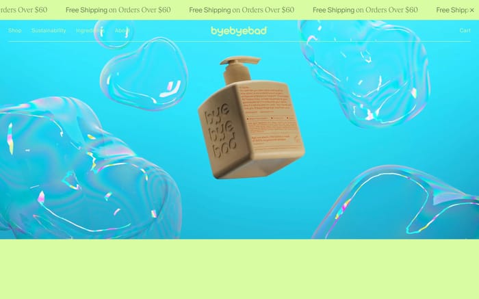 Byebyebad website preview