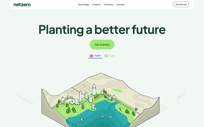 Netzero website preview
