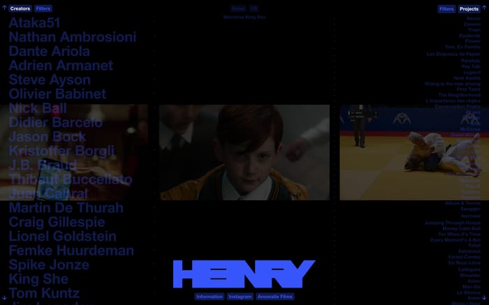 Henry website preview