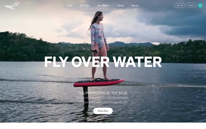 Lift Foils website preview
