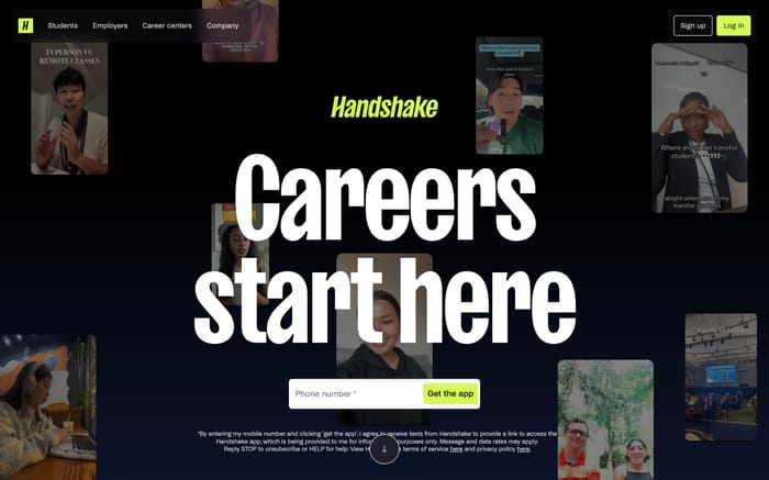 Handshake website preview