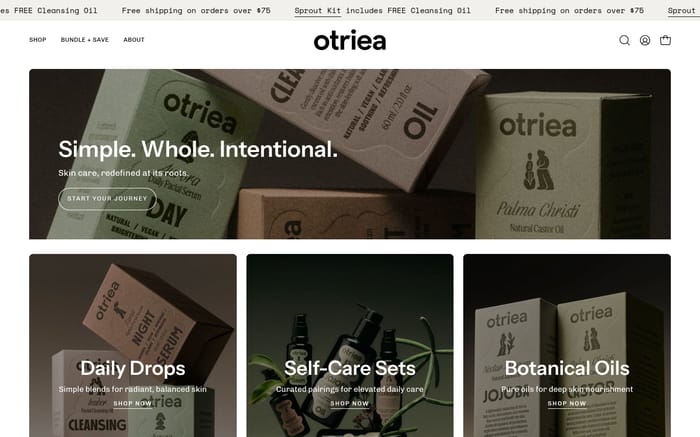 Otriea website preview