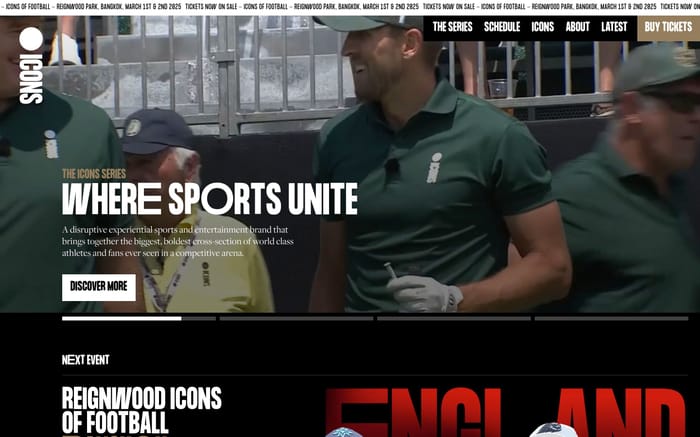 Icons Series website preview