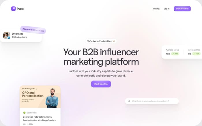 Ivee website preview