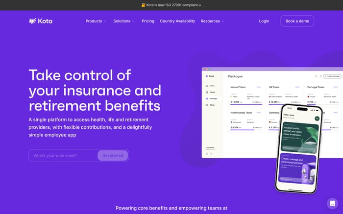 Kota website preview