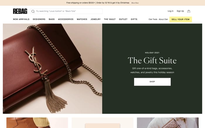 Rebag website preview
