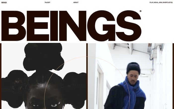 Beings website preview