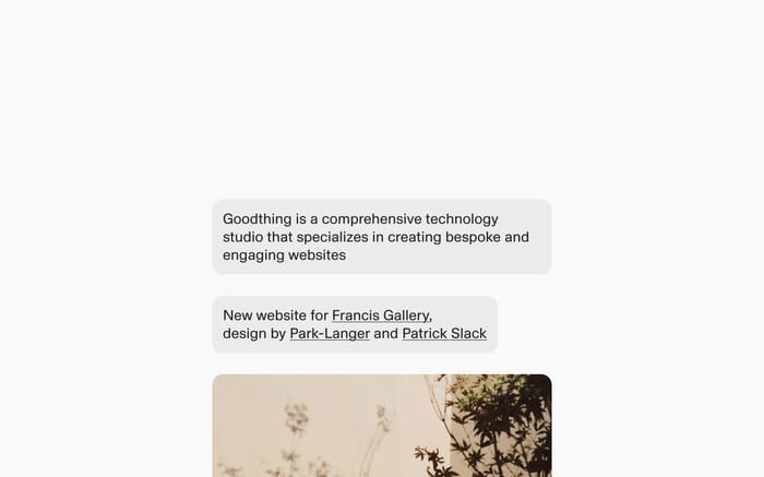 Goodthing website preview