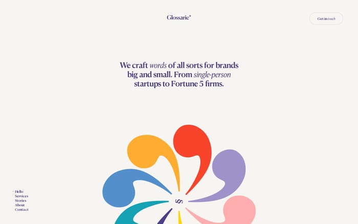 Glossarie website preview