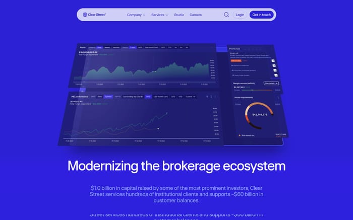 Clear Street website preview