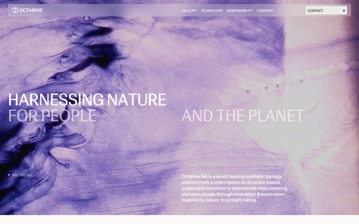Octarine Bio website preview
