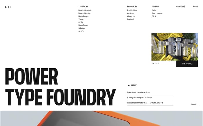 Power Type website preview