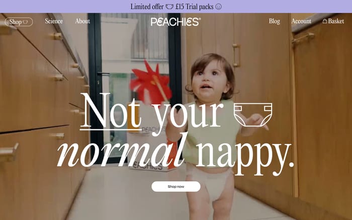 Peachies website preview