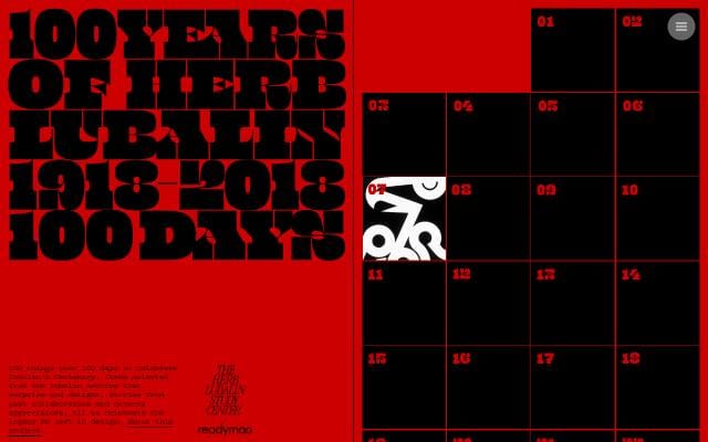 Lubalin 100 website preview