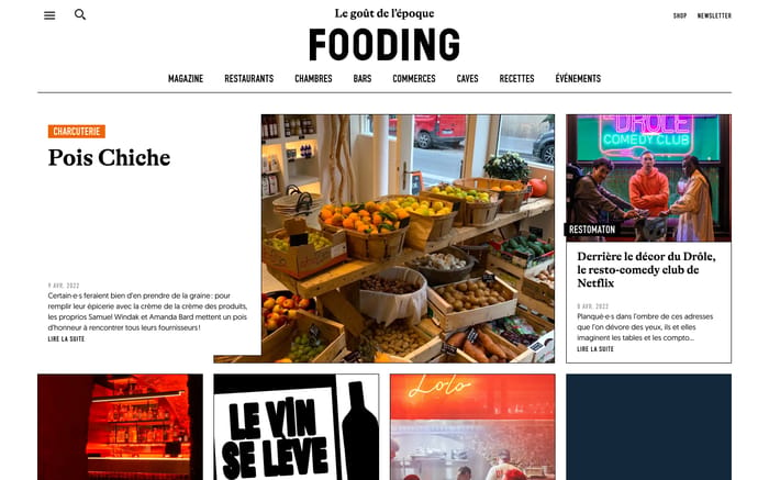 Le fooding website preview