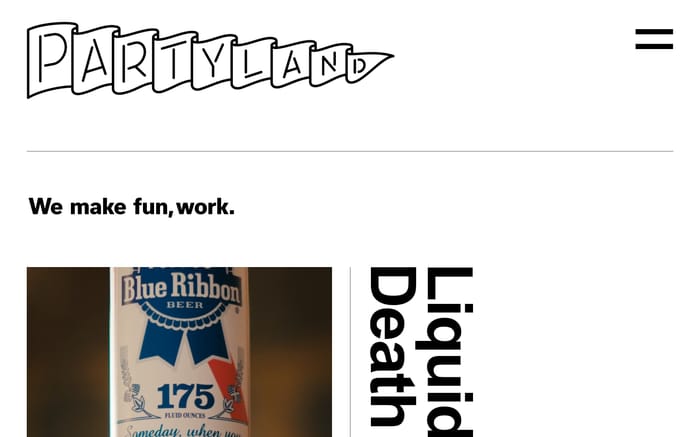 Party Land website preview