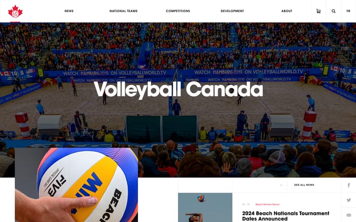 Volleyball website preview