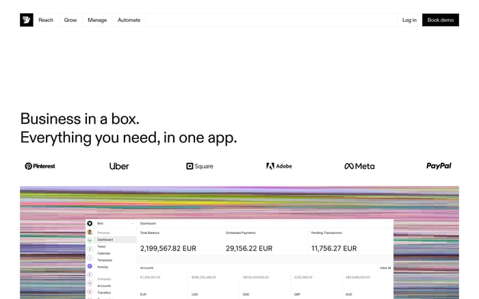 Bird website preview