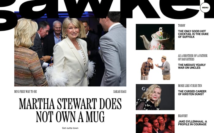 Gawker website preview
