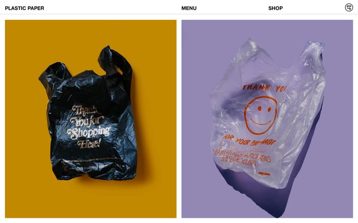 Plastic paper website preview