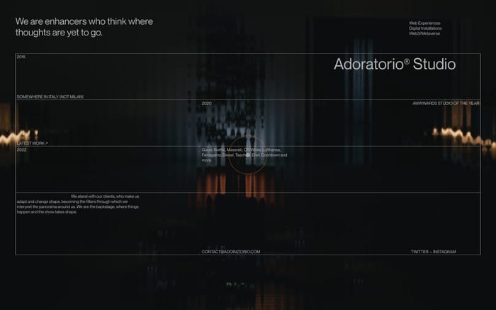Adoratorio Studio website preview