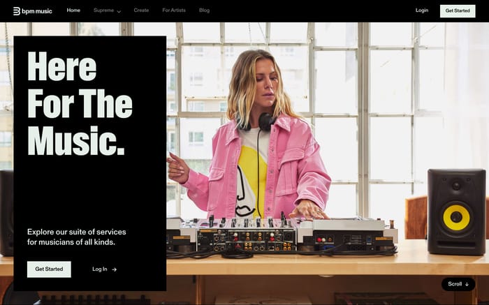 BPM Music website preview