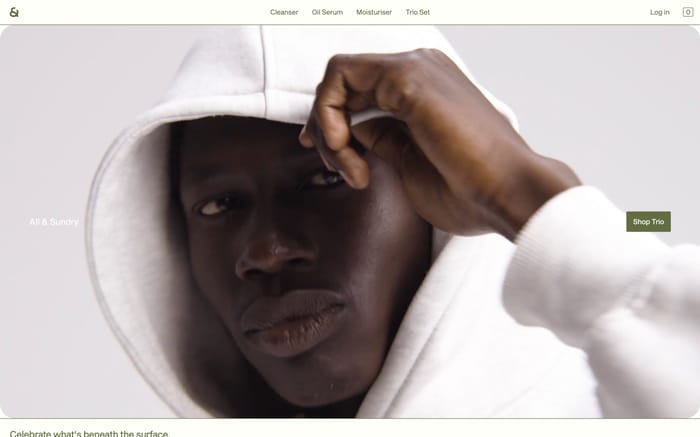 All & Sundry Skin website preview