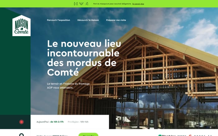 La Maison du Comté website preview