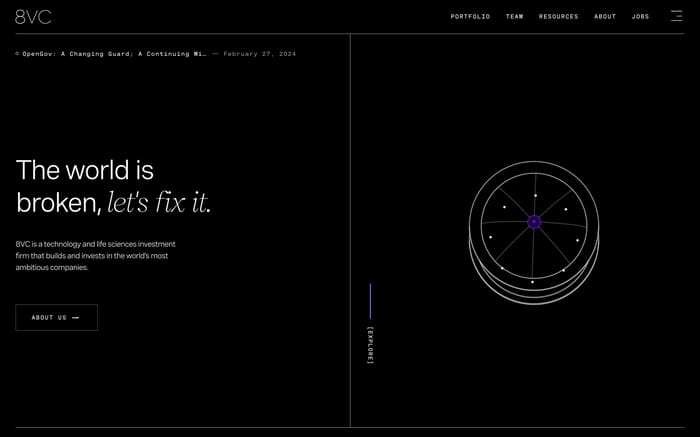 8VC website preview