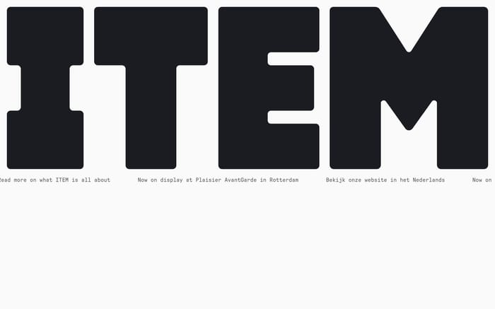 Item Amsterdam website preview