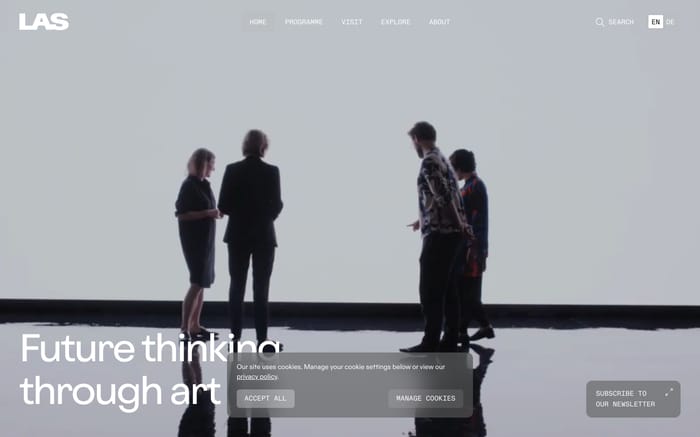 LAS Art Foundation website preview
