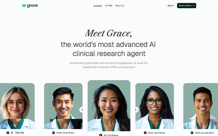 Grove website preview