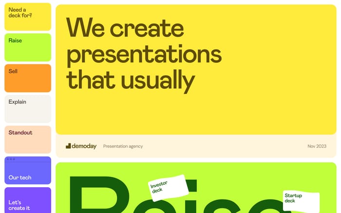 Demoday website preview