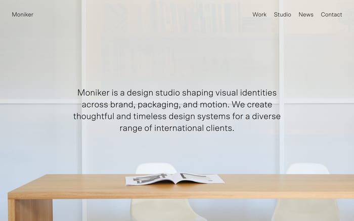 Moniker sf website preview