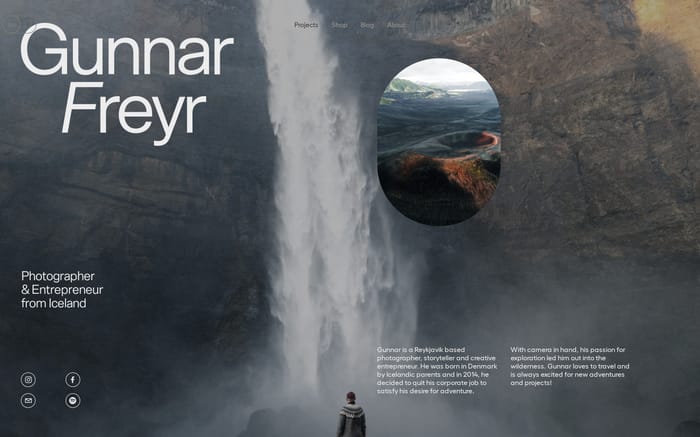 Icelandic explorer website preview