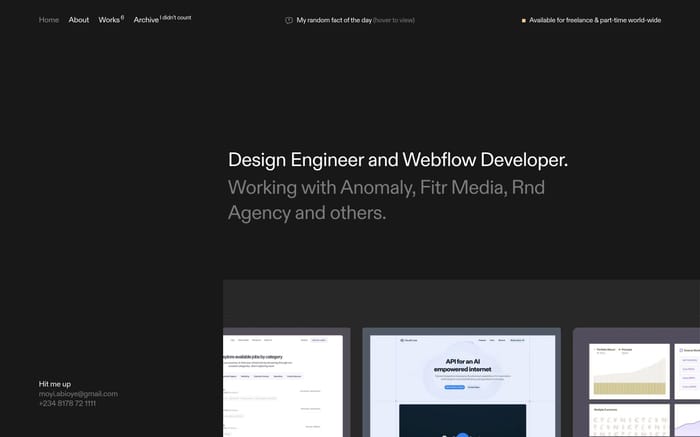 Moyi Abioye website preview