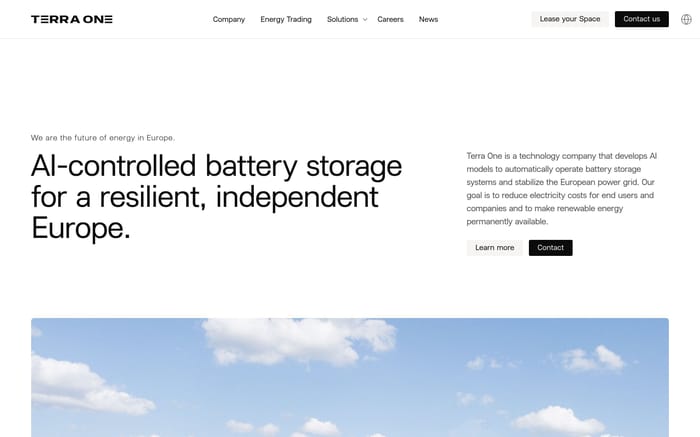 Terra One website preview