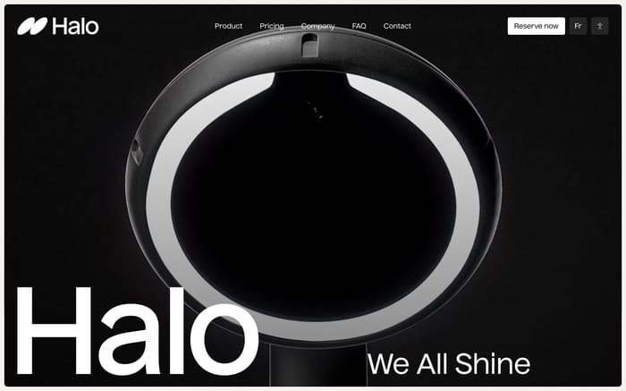Halo website preview