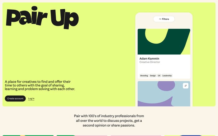 Pair Up website preview