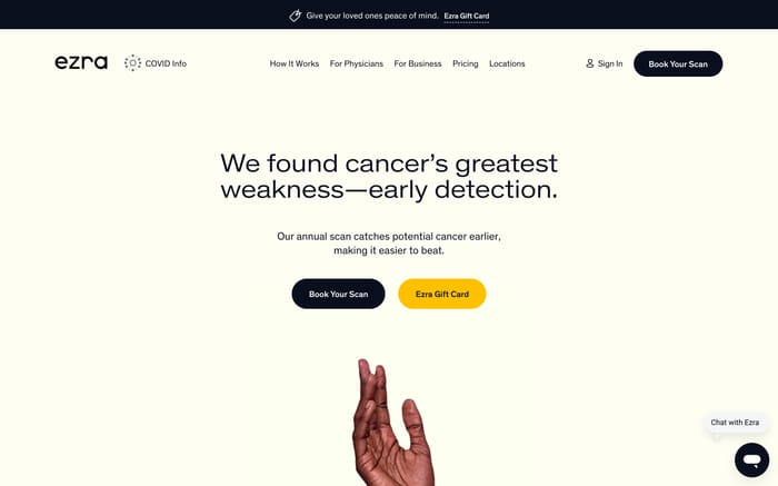 Ezra website preview