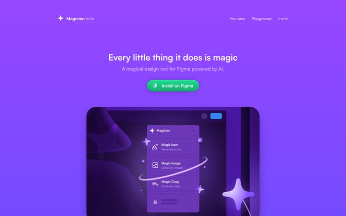 Magician for Figma website preview