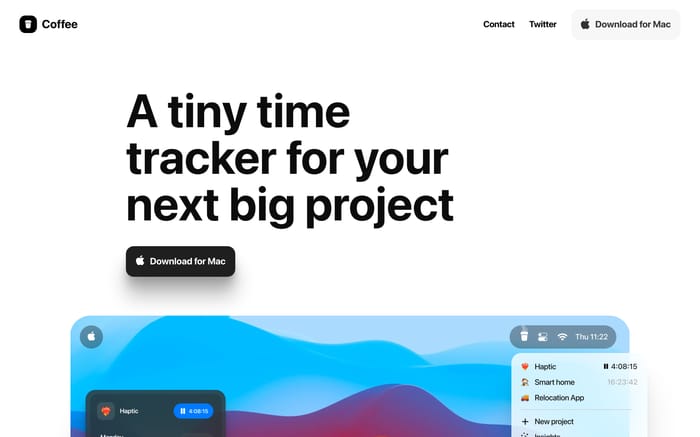 Coffee website preview