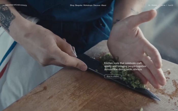 Florentine Kitchen Knives website preview