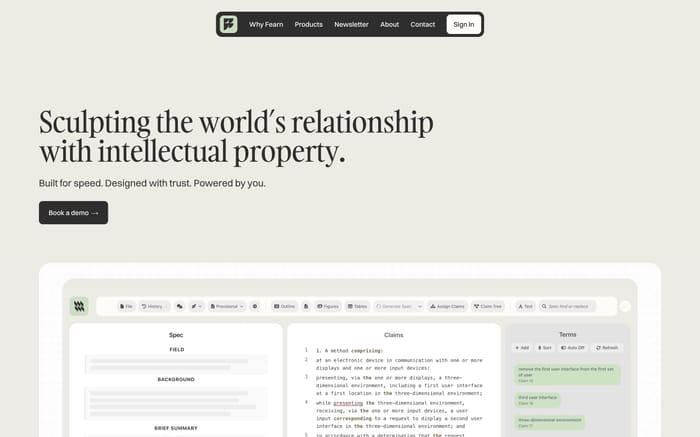 Fearn website preview