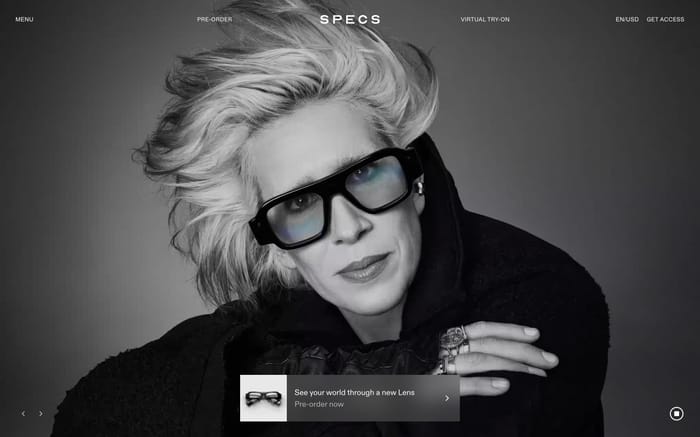 Specs website preview