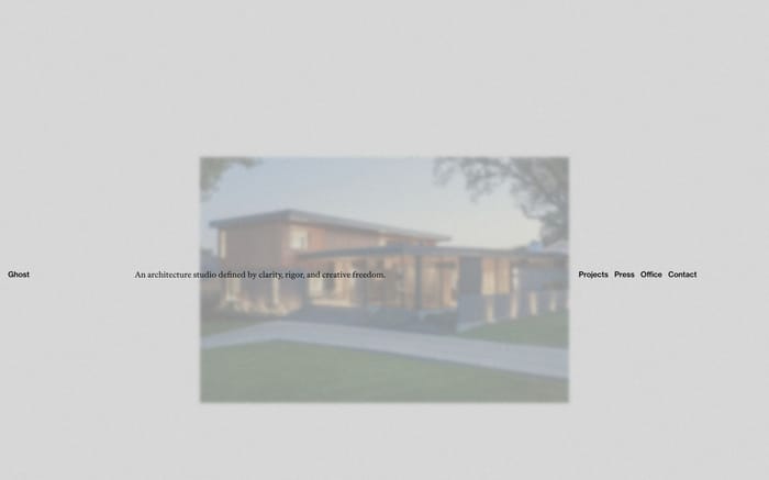 Ghost Architects website preview