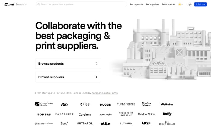 Lumi website preview