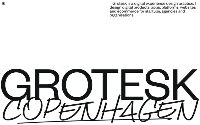 Grotesk Copenhagen website preview