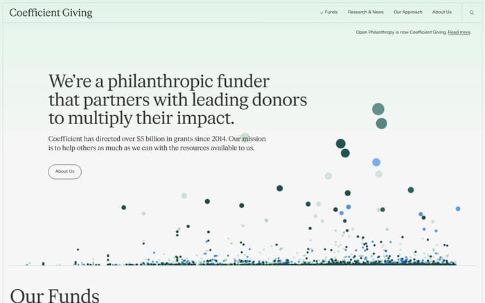 Coefficient Giving website preview