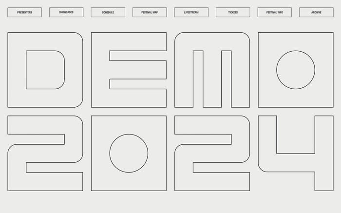 Demo Festival 2024 website preview